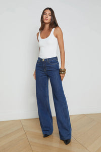 CLAYTON H/R WIDE LEG JEAN