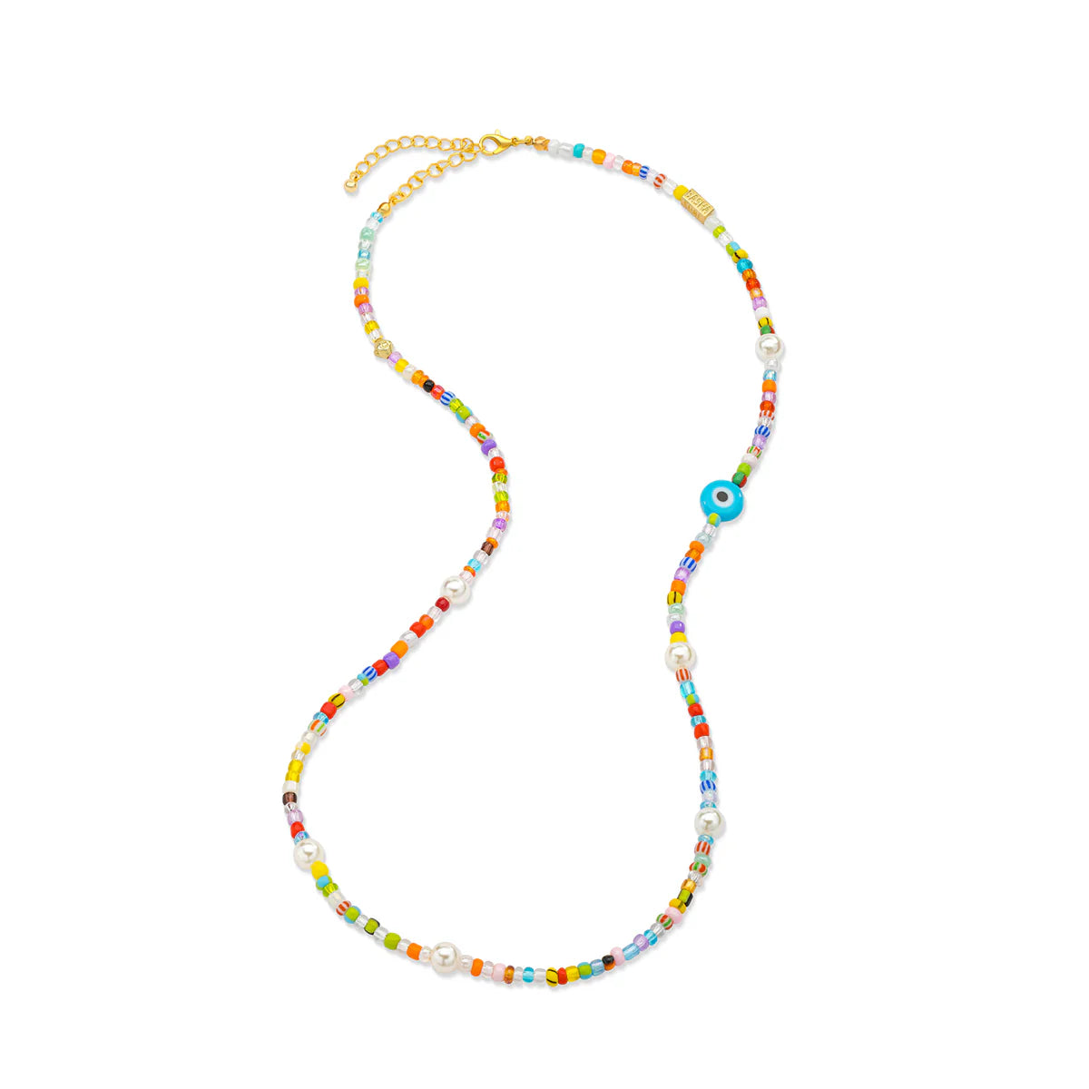 BEADED PEARL EYE NECKLACE