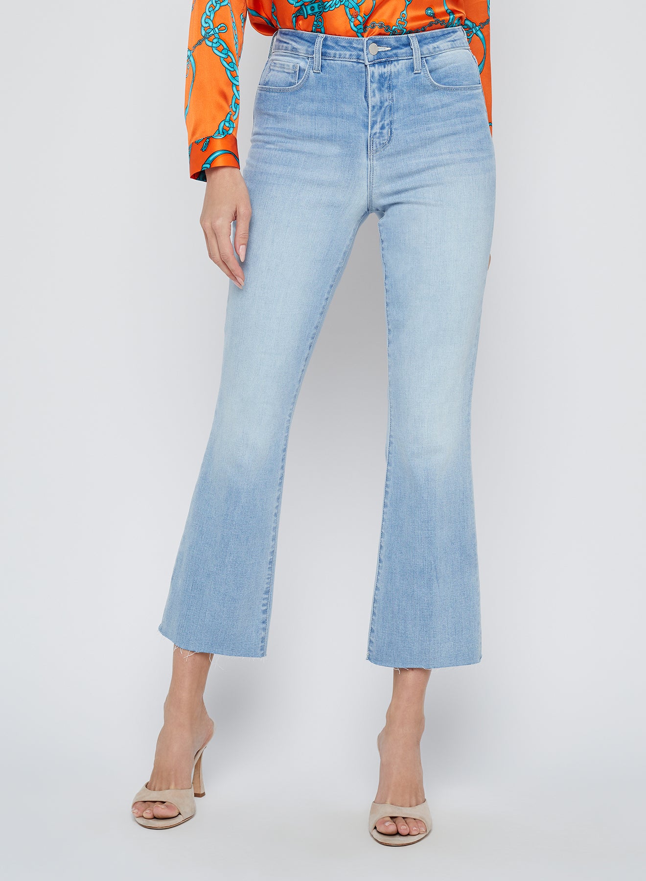 KENDRA H/R CROPPED FLARE JEAN