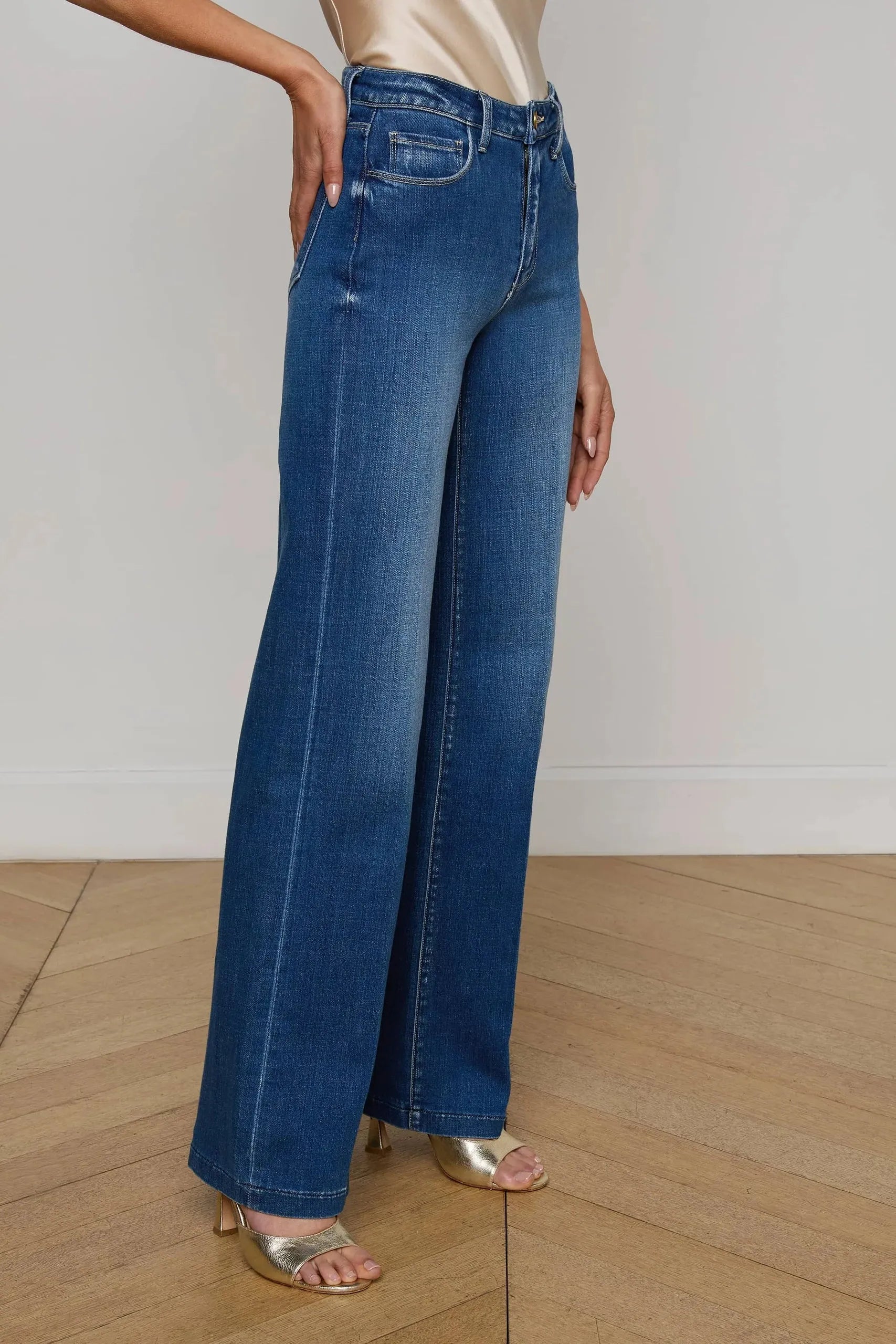 CLAYTON H/R WIDE LEG JEAN
