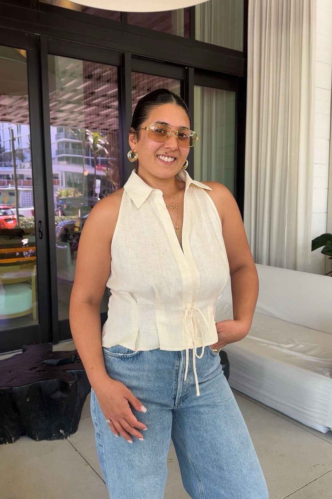 SLOAN LINEN VEST – Big Drop NYC