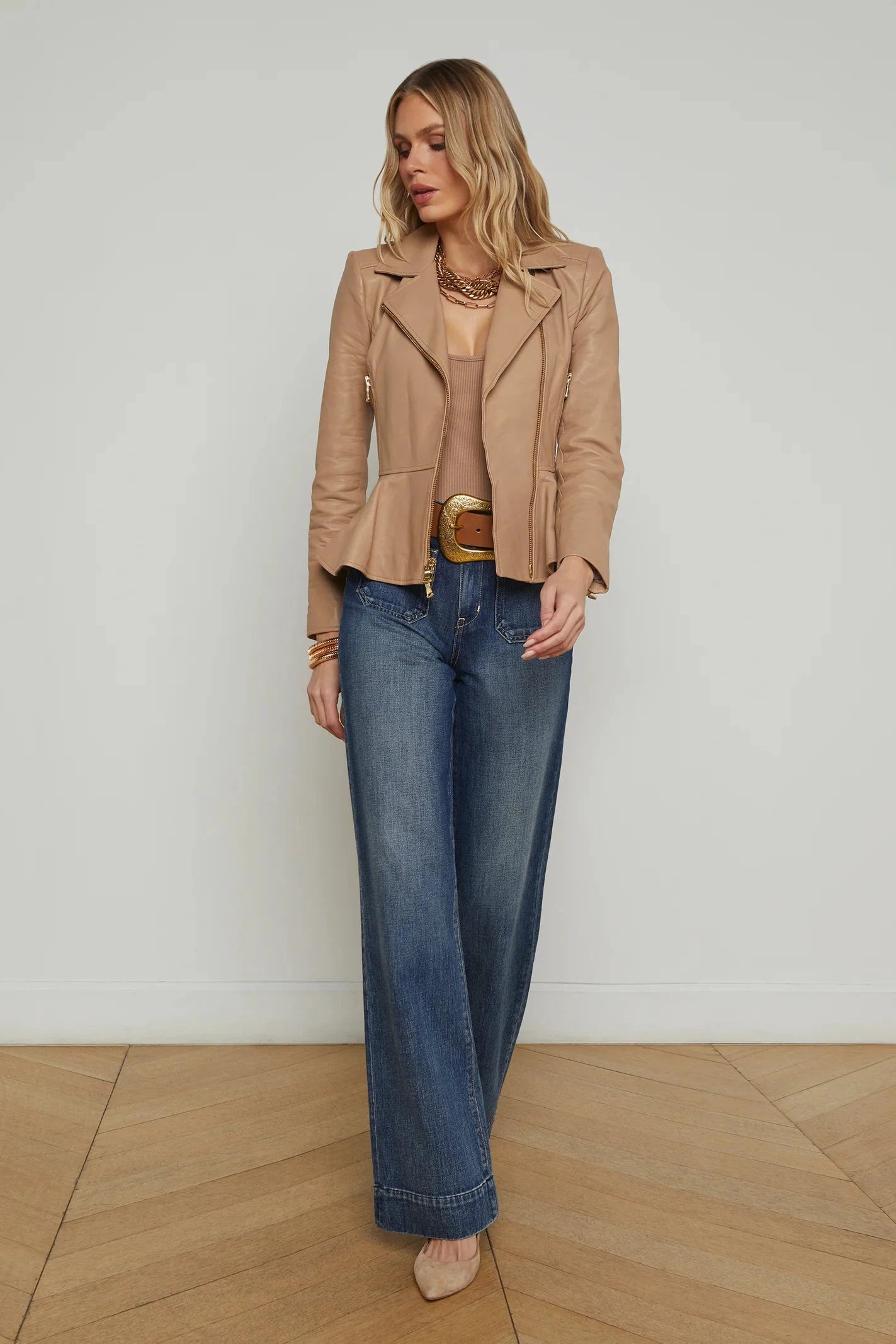 LYRIC LEATHER PEPLUM JACKET