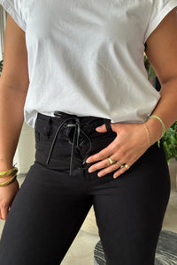 CHARIS H/R FRONT LACE-UP FLARE