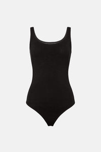 WOLFORD JAMAIKA STRING BODYSUIT IN BLACK