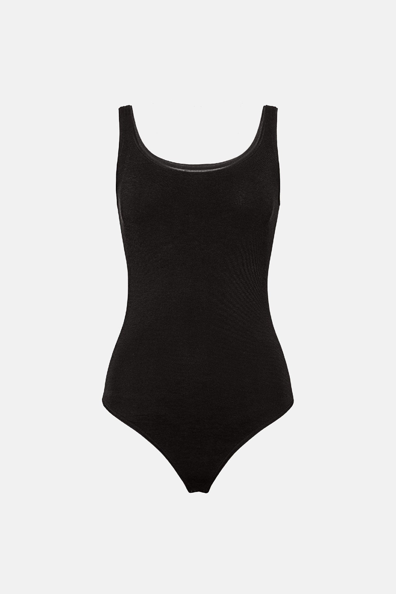 WOLFORD JAMAIKA STRING BODYSUIT IN BLACK