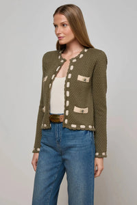 ASTOR CONTRAST TRIM CARDIGAN