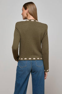 ASTOR CONTRAST TRIM CARDIGAN