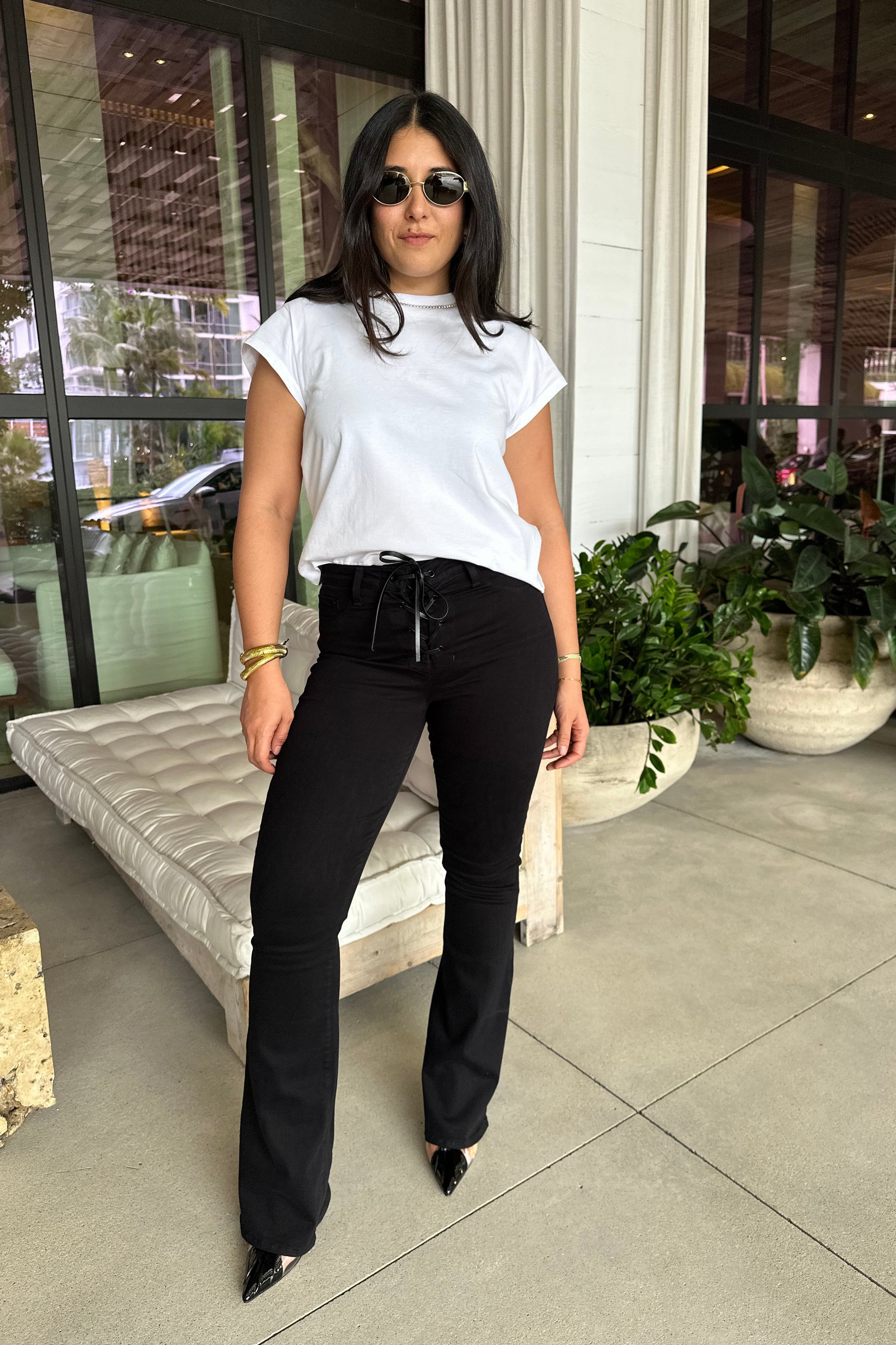 CHARIS H/R FRONT LACE-UP FLARE