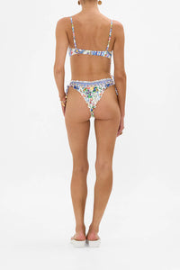 RUCHED SKIMPY BIKINI BOTTOM WITH TIE