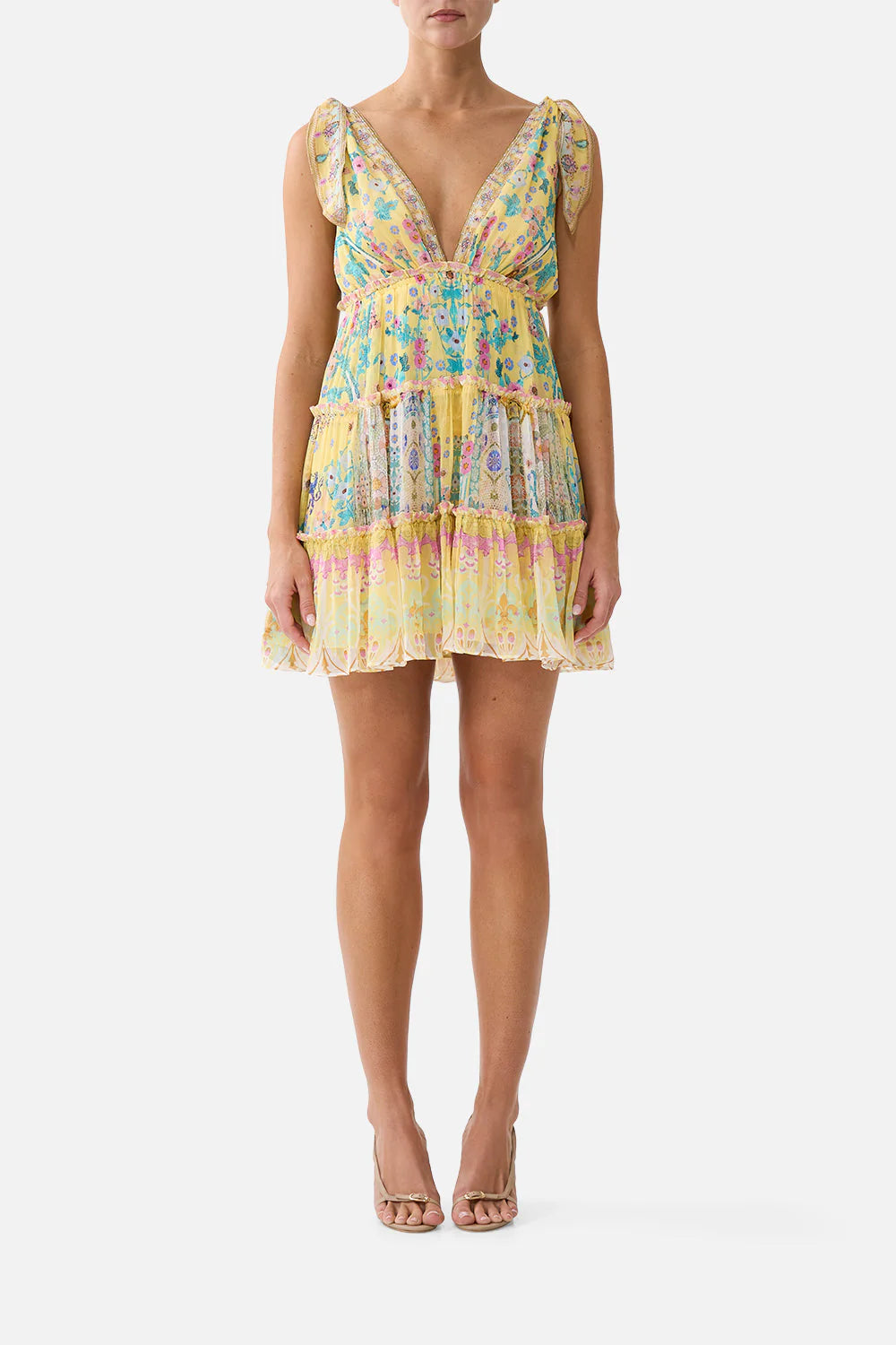 Camilla Barcelona Bebe Printed Tiered Mini Dress, Women's, S