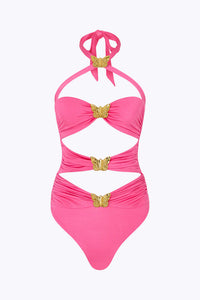 DIAMOND BUTTERFLY CUT-OUT SWIMSUIT