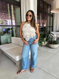 SIRI CROCHET HALTER TOP
