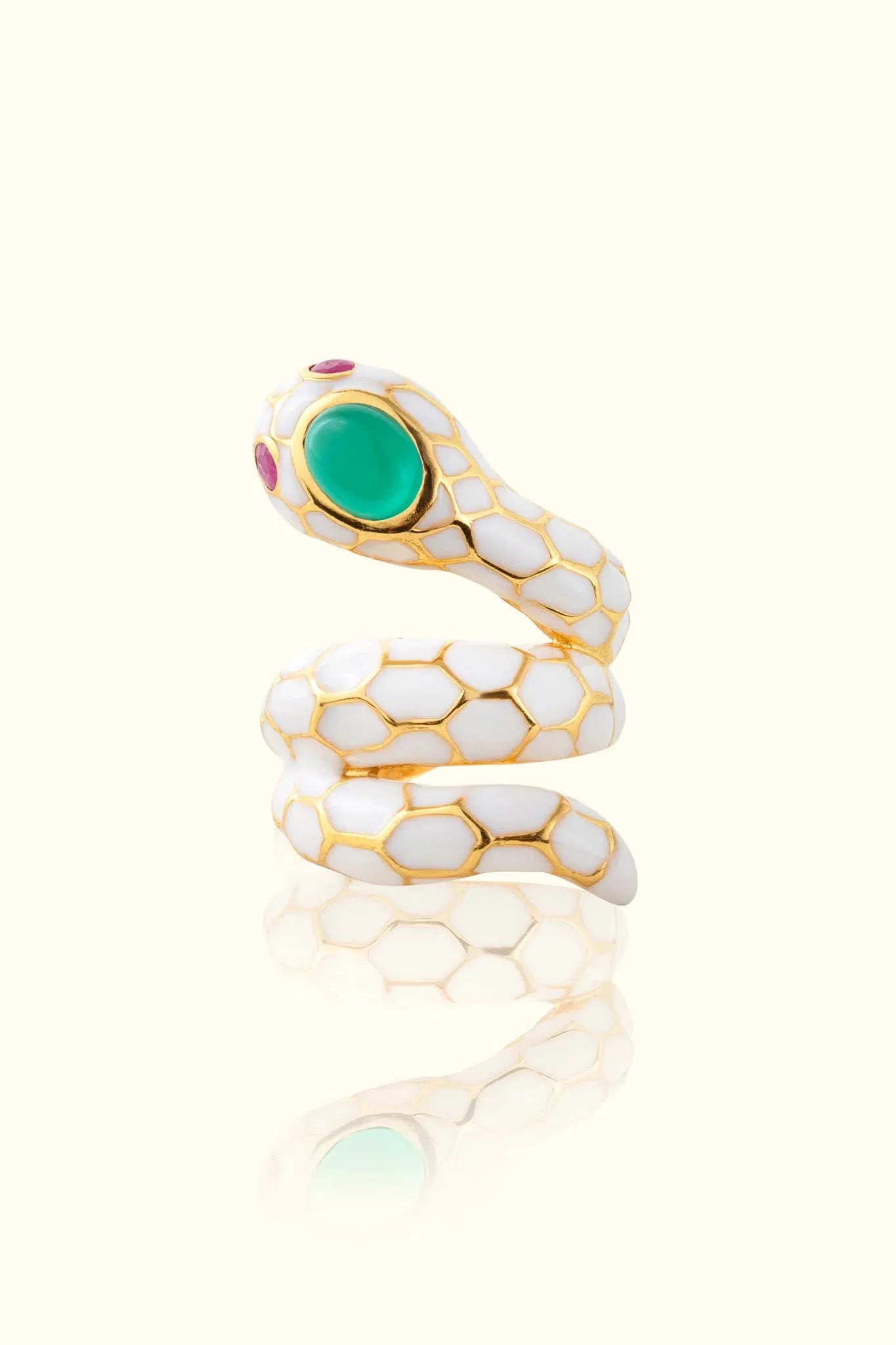 18K GOLD PLATED ANAKONDA RING