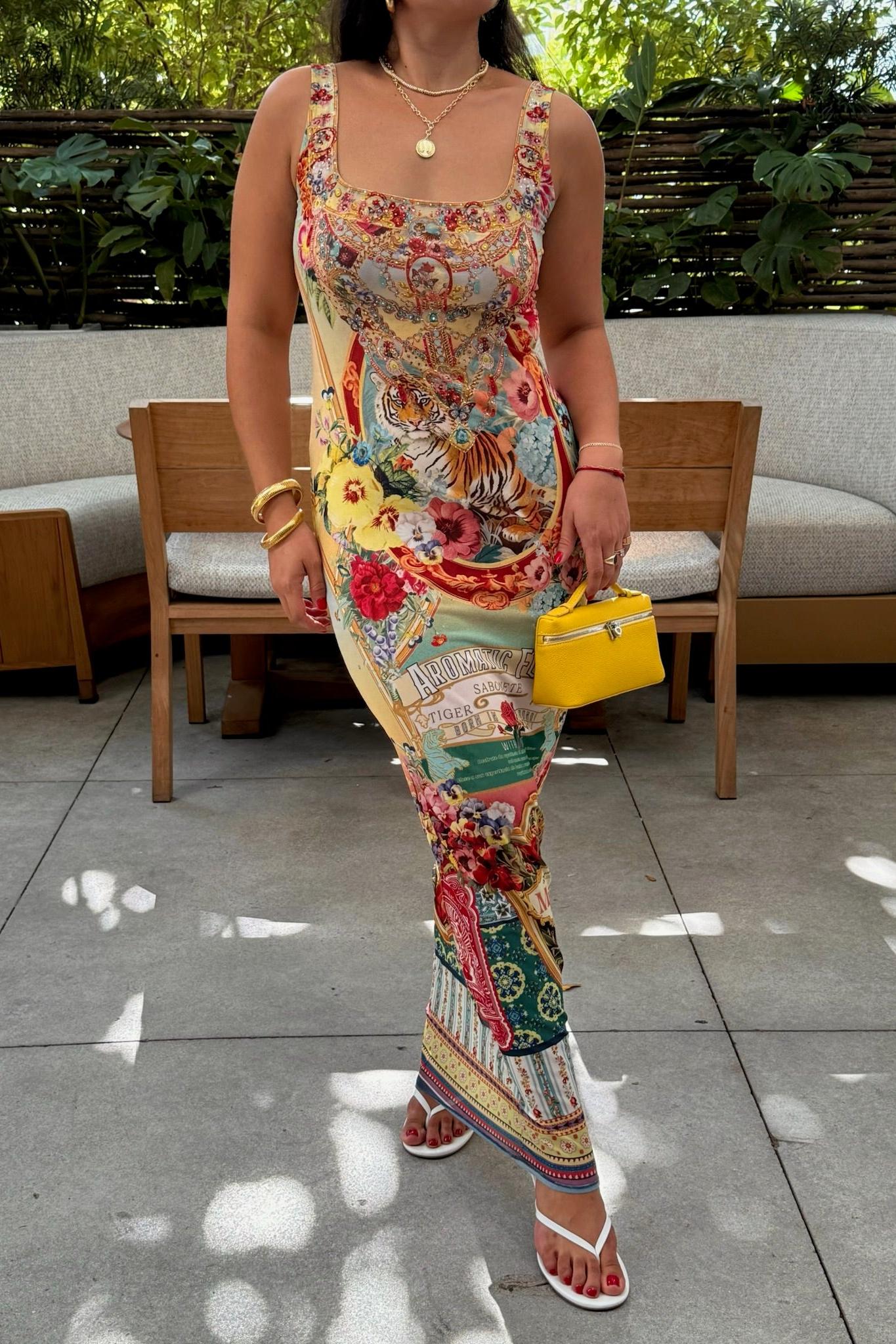 SQUARE NECK LONG DRESS