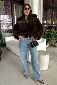 CLEMENCE FAUX FUR JACKET