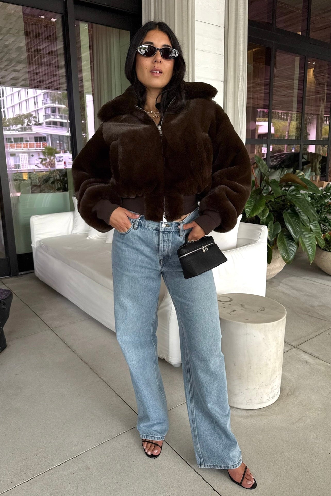 CLEMENCE FAUX FUR JACKET