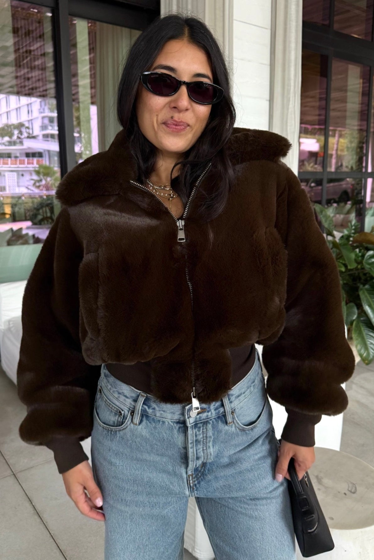 CLEMENCE FAUX FUR JACKET
