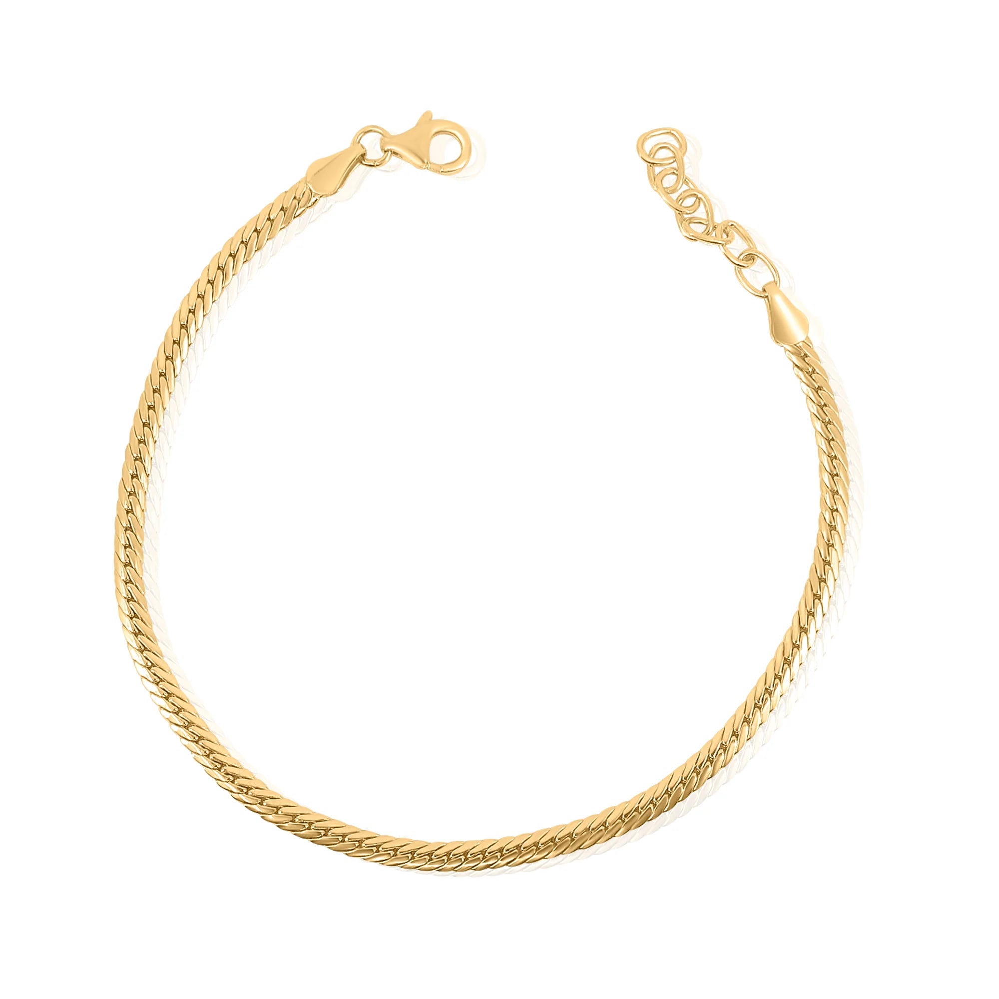 THIN HALLOW CUBAN LINK BRACELET