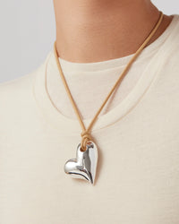 ART HEART ON A STRING NECKLACE