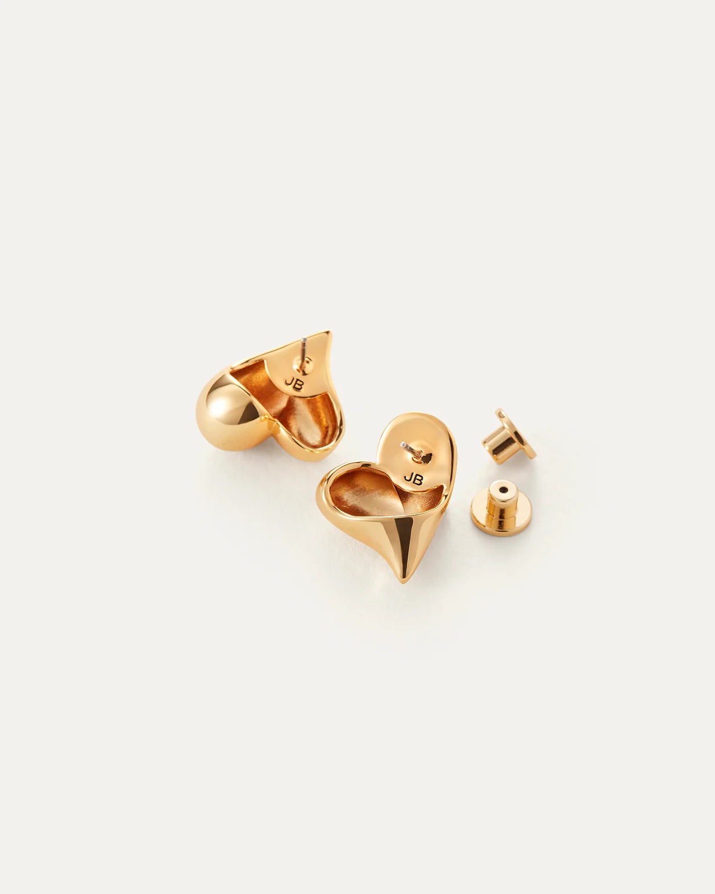 ART HEART BUTTON EARRINGS