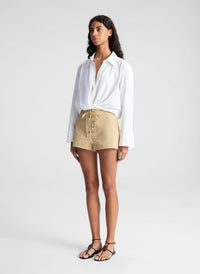 LEO CROPPED COTTON SHIRT