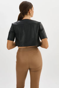 KIRSI CROPPED BIKER JACKET
