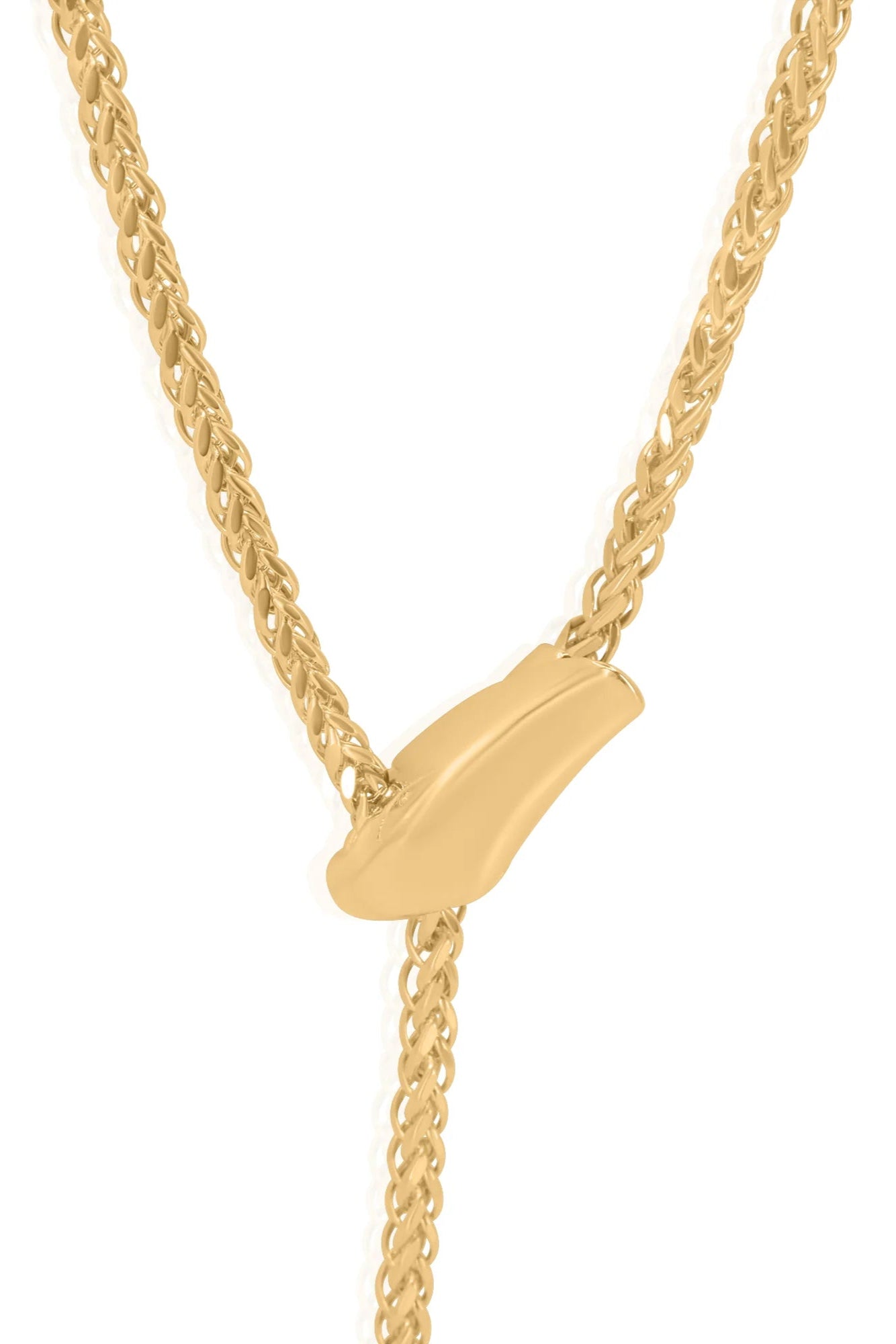 GOLD SNAKE LARIAT CHAIN NECKLACE