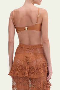 JERSEY SANDS BEADED BIKINI TOP