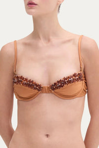 JERSEY SANDS BEADED BIKINI TOP