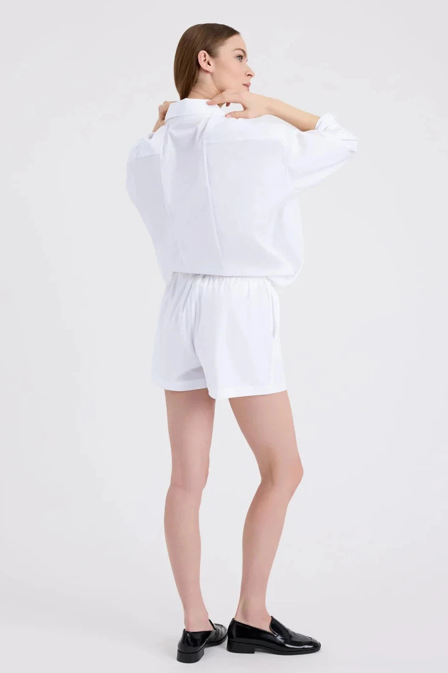 SOLID & STRIPED LORETTO SHORT IN OPTIC WHITE