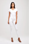 L'AGENCE MARGUERITE HIGH RISE SKINNY IN BLANC