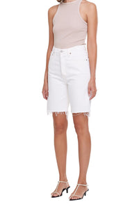 PINCH WAIST DENIM SHORT