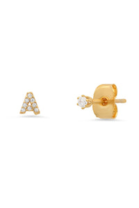 PAVE INITIAL EARRINGS