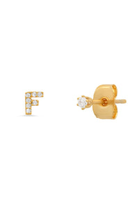 PAVE INITIAL EARRINGS