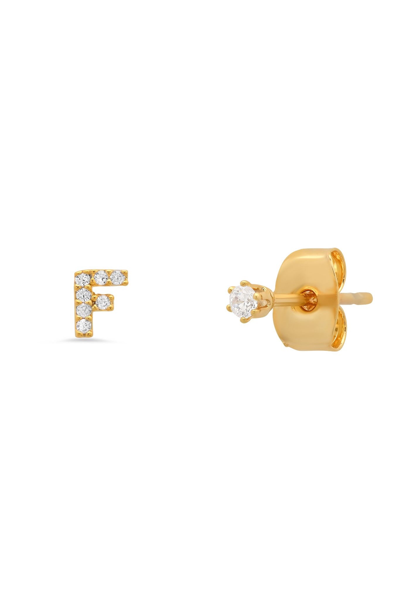 TAI PAVE INITIAL EARRINGS