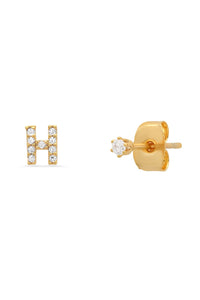 TAI PAVE INITIAL EARRINGS