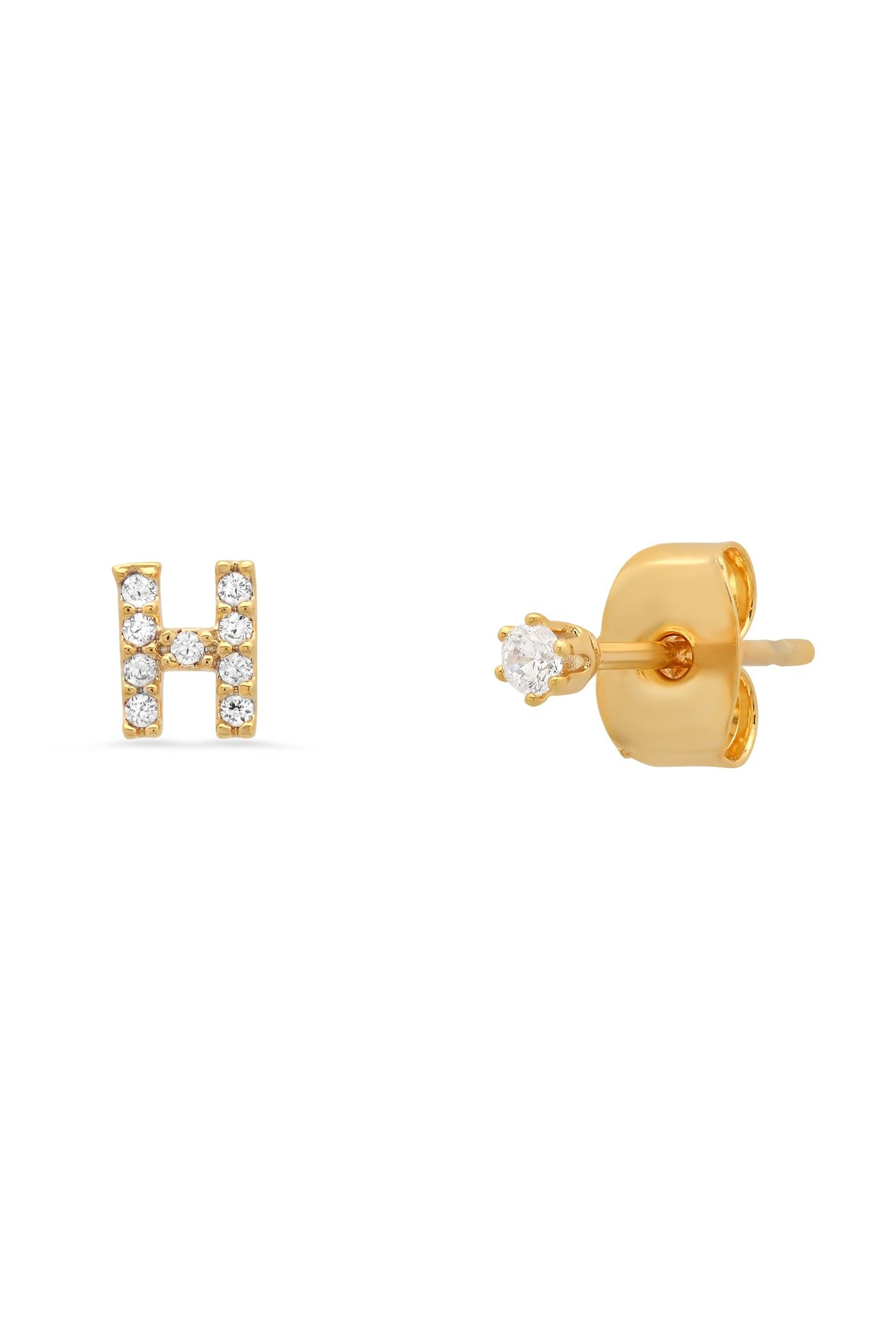 PAVE INITIAL EARRINGS