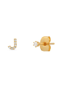 PAVE INITIAL EARRINGS