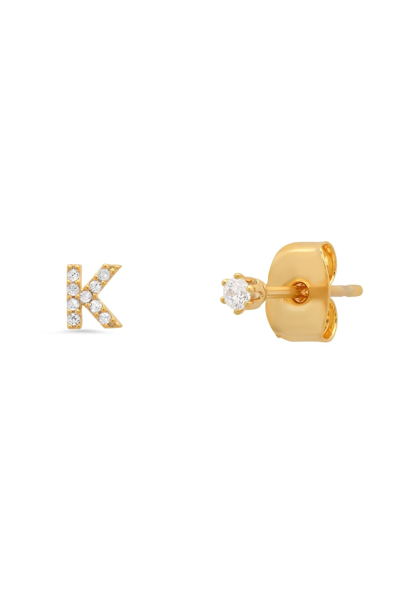 PAVE INITIAL EARRINGS
