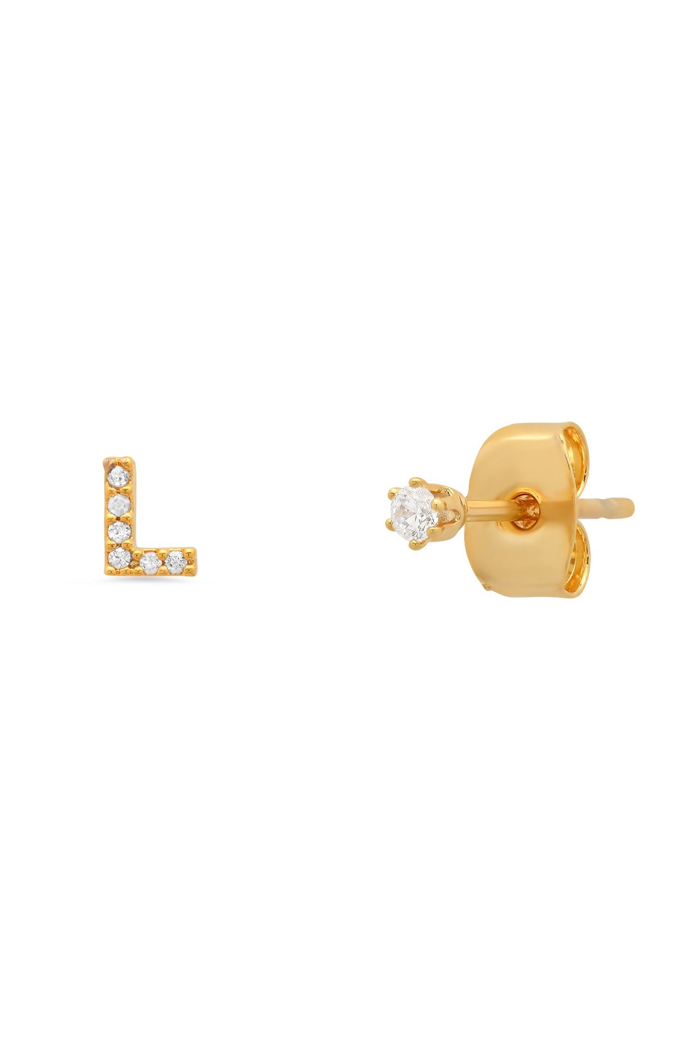 PAVE INITIAL EARRINGS