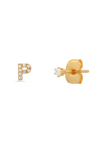 PAVE INITIAL EARRINGS