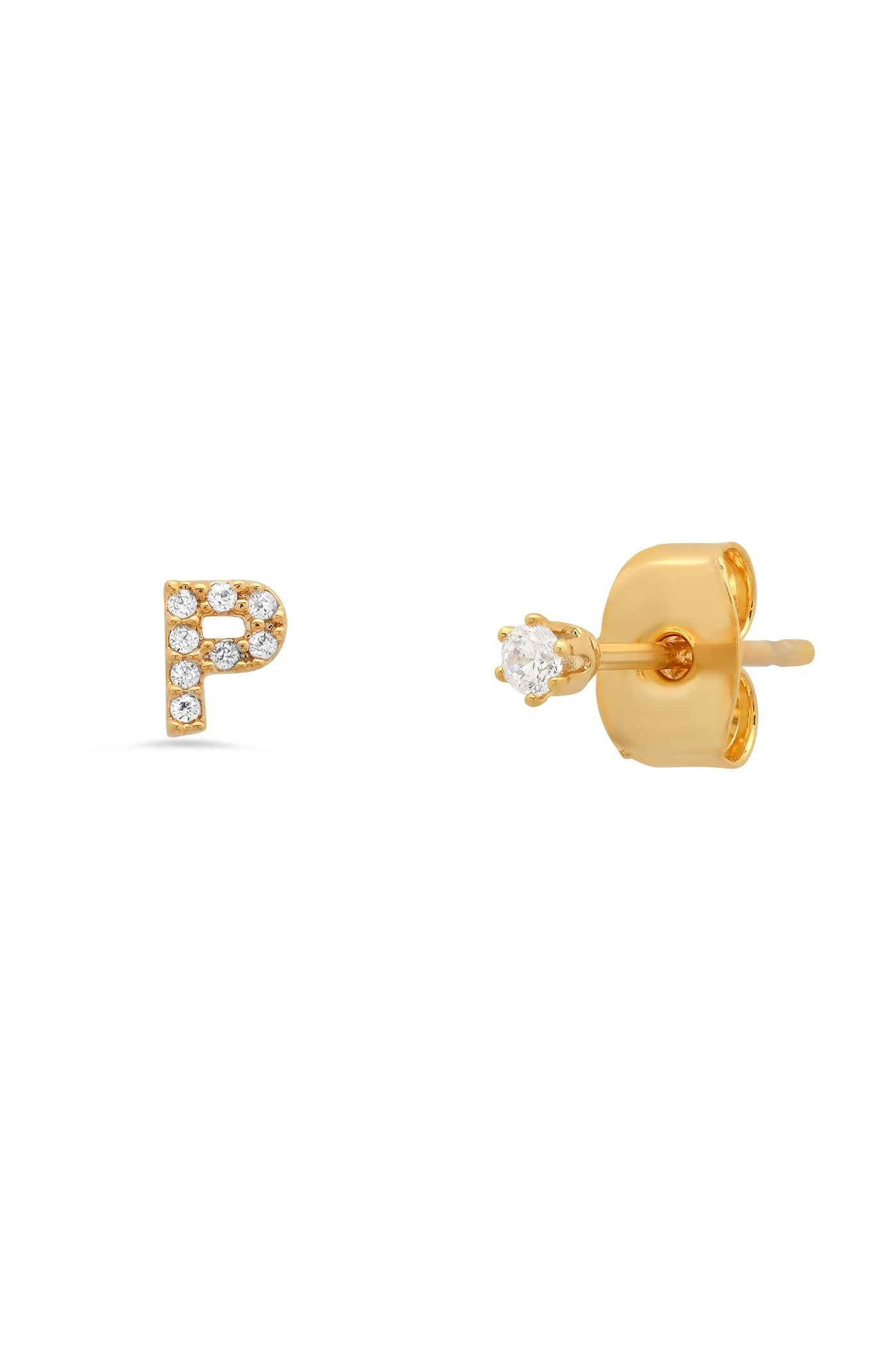 TAI PAVE INITIAL EARRINGS