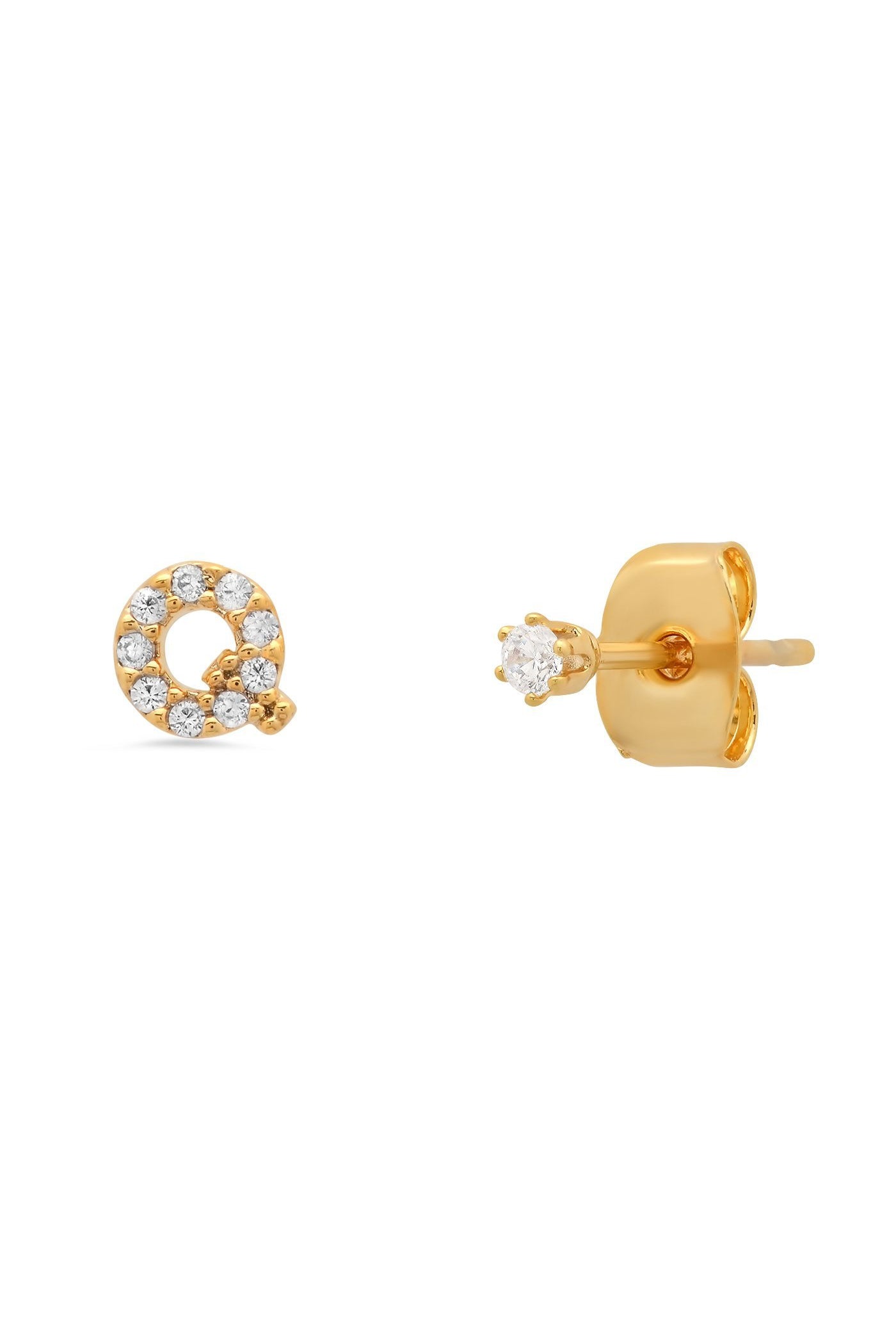 PAVE INITIAL EARRINGS