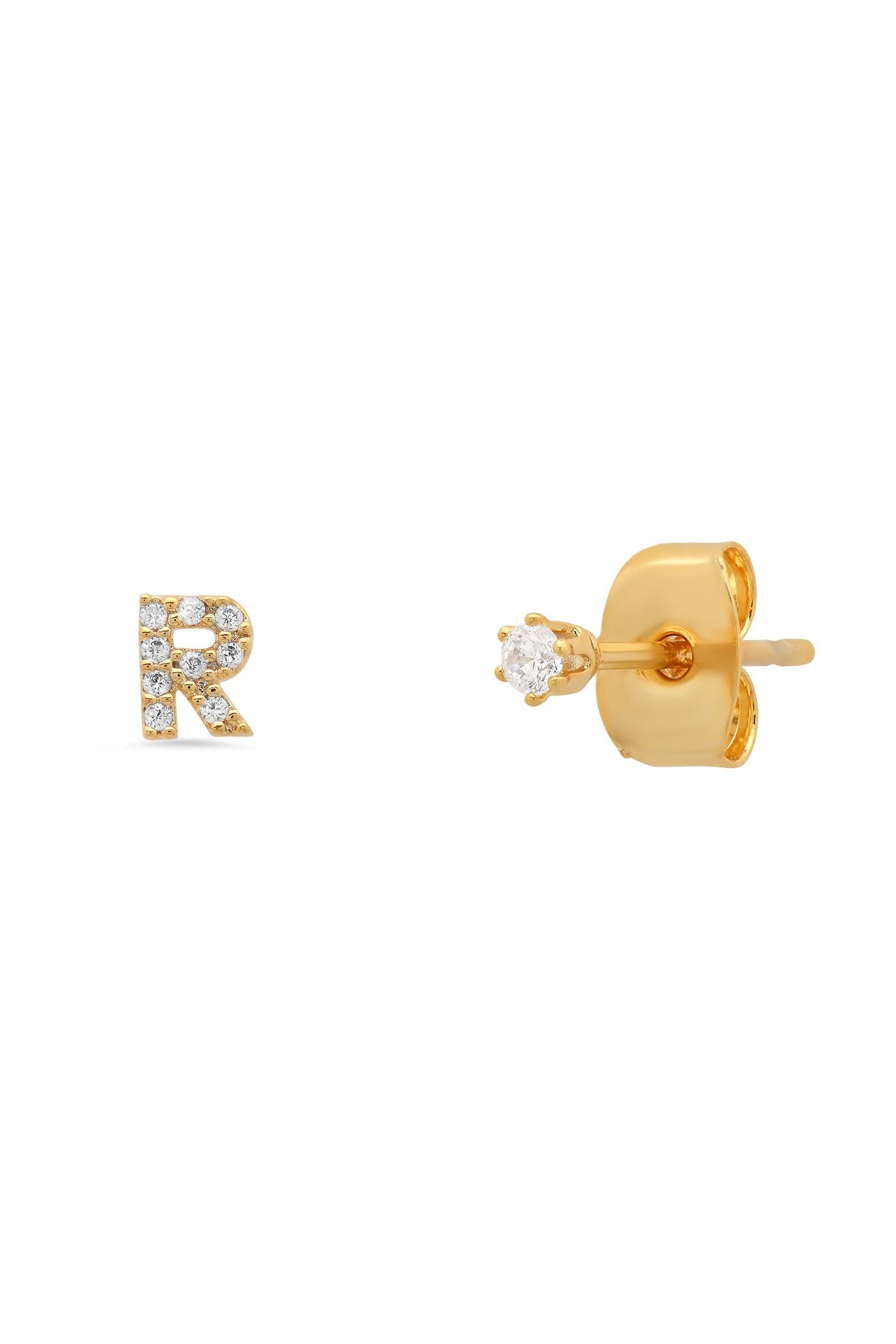 PAVE INITIAL EARRINGS