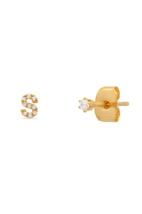 PAVE INITIAL EARRINGS