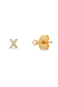 PAVE INITIAL EARRINGS
