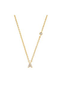 PAVE MINI INITIAL NECKLACE
