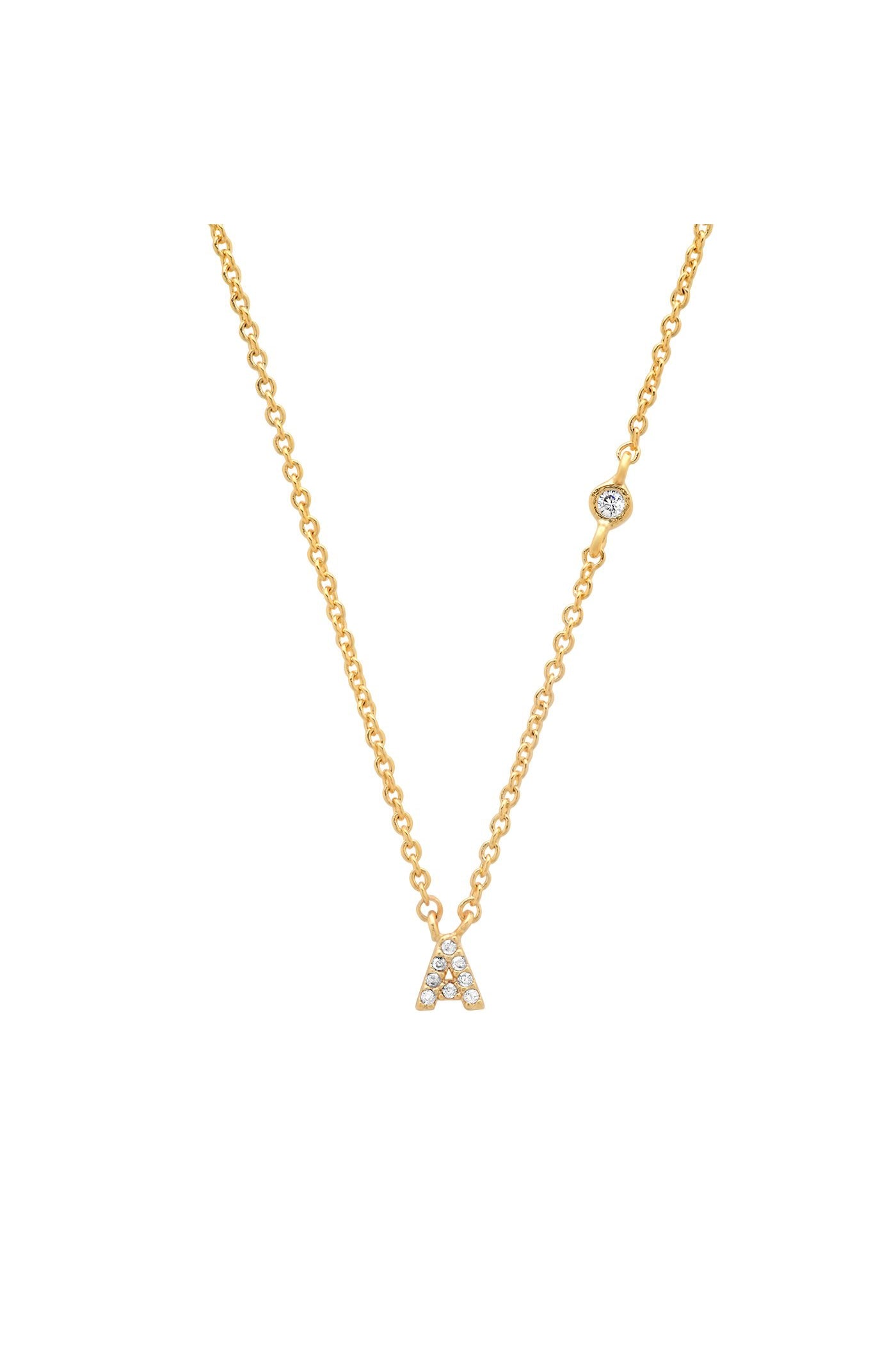 TAI PAVE MINI INITIAL NECKLACE