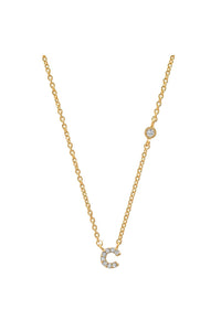 TAI PAVE MINI INITIAL NECKLACE