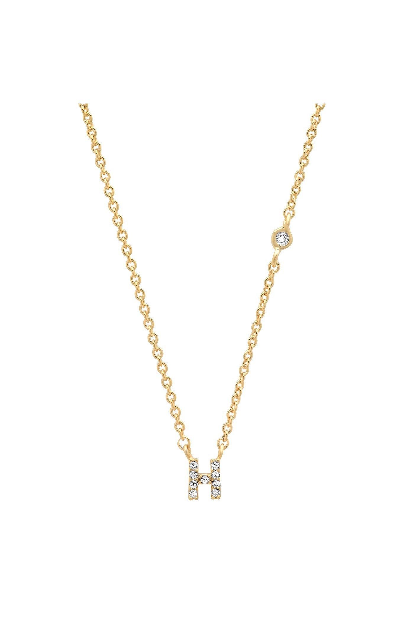 TAI PAVE MINI INITIAL NECKLACE